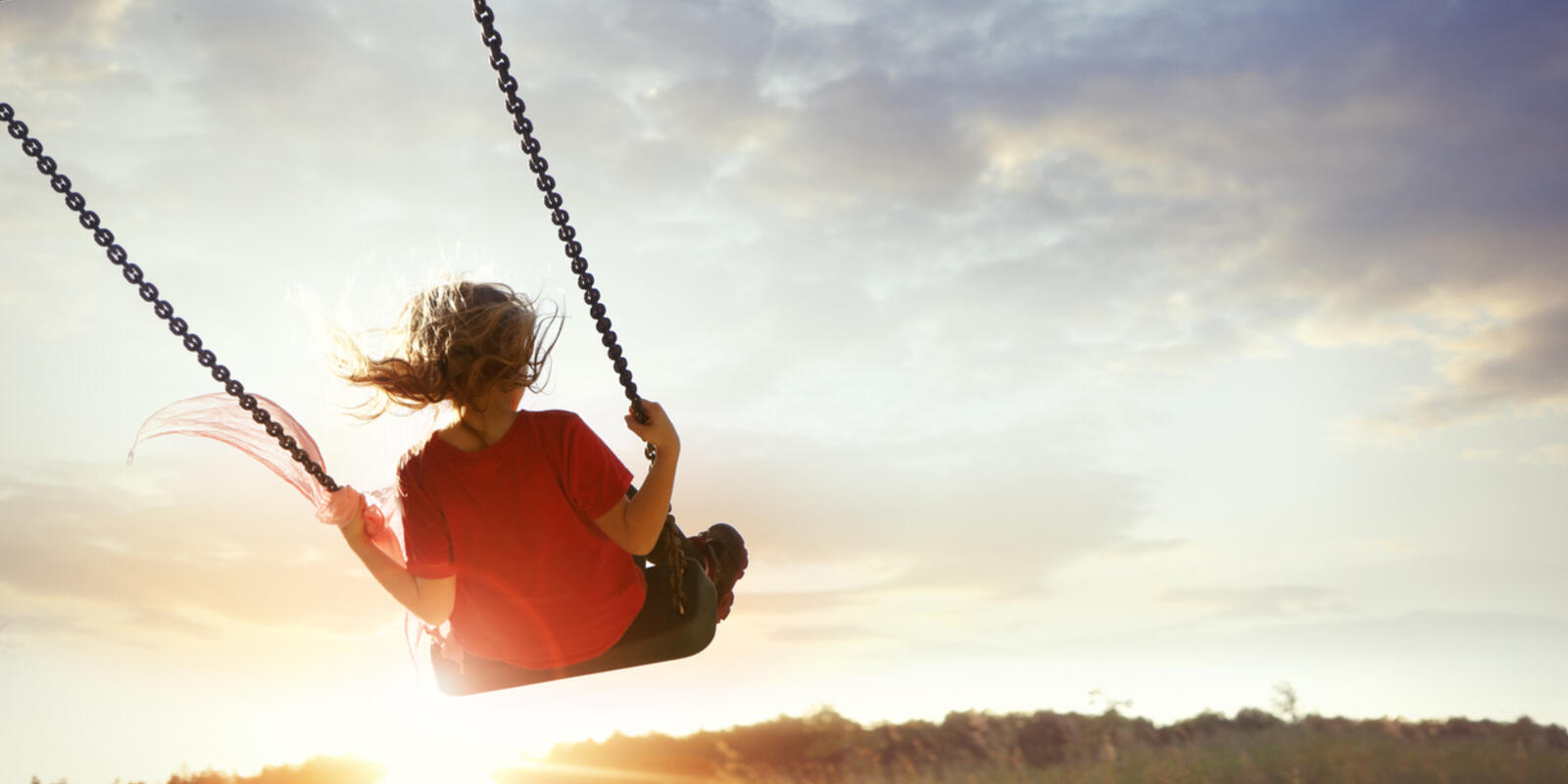 a girl on a swing